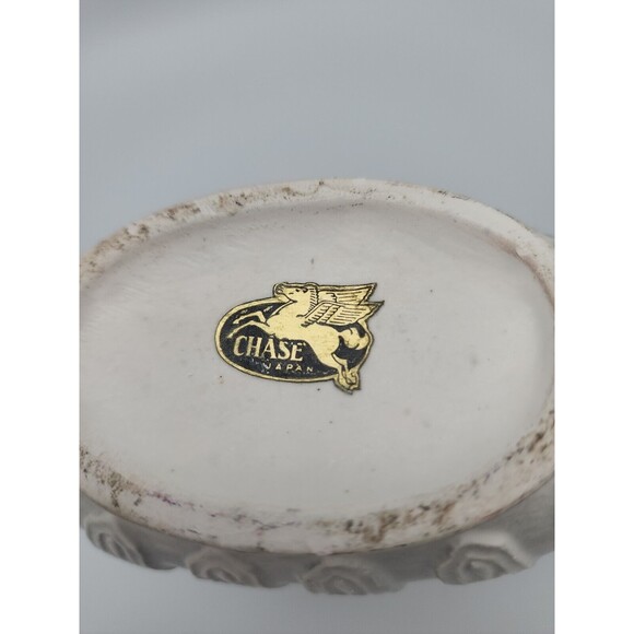 VTG Chase Japan Grey Pitcher Embossed Angel Cherub Planter Vase Victorian - Picture 12 of 12